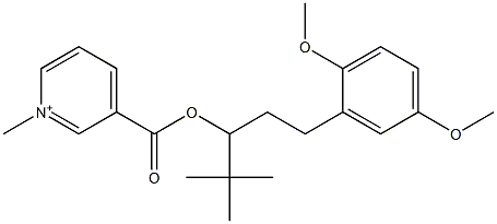 3-[[[1-(2,5-Dimethoxyphenyl)-4,4-dimethylpentan-3-yl]oxy]carbonyl]-1-methylpyridinium 结构式