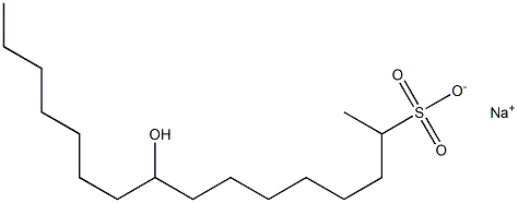 9-Hydroxyhexadecane-2-sulfonic acid sodium salt 结构式