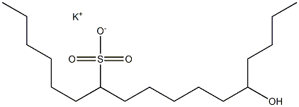 13-Hydroxyheptadecane-7-sulfonic acid potassium salt 结构式