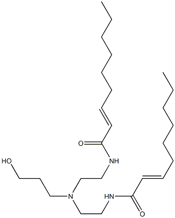 N,N'-[3-Hydroxypropyliminobis(2,1-ethanediyl)]bis(2-nonenamide) 结构式