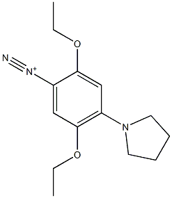 2,5-Diethoxy-4-(1-pyrrolidinyl)benzenediazonium 结构式