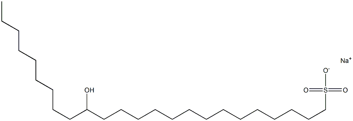 15-Hydroxytetracosane-1-sulfonic acid sodium salt 结构式