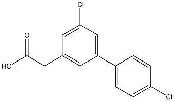 4',5-Dichloro-1,1'-biphenyl-3-acetic acid 结构式