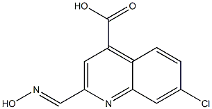 7-Chloro-2-(hydroxyiminomethyl)quinoline-4-carboxylic acid 结构式