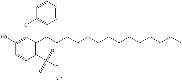 6-Hydroxy-2-tetradecyl[oxybisbenzene]-3-sulfonic acid sodium salt 结构式