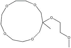 12-Methyl-12-(2-methoxyethoxy)-1,4,7,10-tetraoxacyclotridecane 结构式