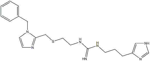 4-[3-[[Imino[[2-[(1-benzyl-1H-imidazol-2-yl)methylthio]ethyl]amino]methyl]amino]propyl]-1H-imidazole 结构式