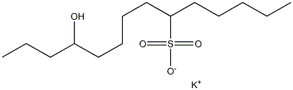 11-Hydroxytetradecane-6-sulfonic acid potassium salt 结构式