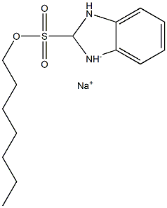 2,3-Dihydro-2-heptyl-1H-benzimidazole-2-sulfonic acid sodium salt 结构式