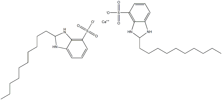 Bis(2-decyl-2,3-dihydro-1H-benzimidazole-4-sulfonic acid)calcium salt 结构式