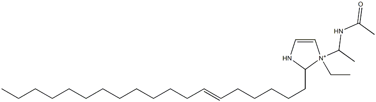 1-[1-(Acetylamino)ethyl]-1-ethyl-2-(6-nonadecenyl)-4-imidazoline-1-ium 结构式