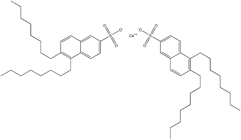 Bis(5,6-dioctyl-2-naphthalenesulfonic acid)calcium salt 结构式