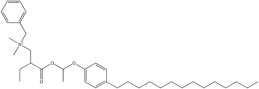 N,N-Dimethyl-N-benzyl-N-[2-[[1-(4-tetradecylphenyloxy)ethyl]oxycarbonyl]butyl]aminium 结构式