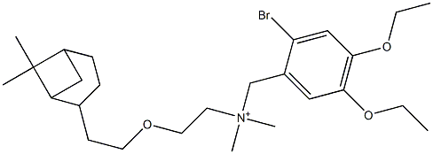 2-Bromo-N-[2-[2-(6,6-dimethylbicyclo[3.1.1]heptan-2-yl)ethoxy]ethyl]-4,5-diethoxy-N,N-dimethylbenzenemethanaminium 结构式