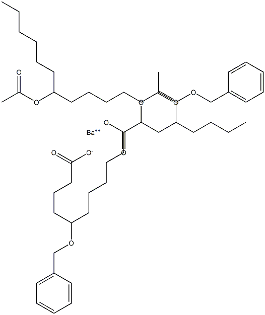 Bis(5-benzyloxy-12-acetyloxystearic acid)barium salt 结构式