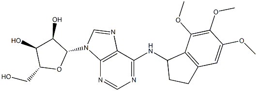 N-[[2,3-Dihydro-5,6,7-trimethoxy-1H-inden]-1-yl]adenosine 结构式