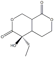 (5R)-5-Ethyl-5-hydroxyhexahydro-1H,6H-pyrano[3,4-c]pyran-1,6-dione 结构式