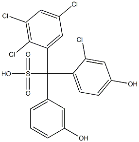 (2-Chloro-4-hydroxyphenyl)(2,3,5-trichlorophenyl)(3-hydroxyphenyl)methanesulfonic acid 结构式