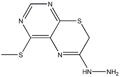 6-Hydrazino-4-methylthio-7H-pyrimido[4,5-b][1,4]thiazine 结构式