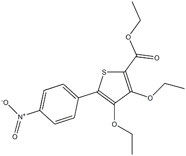 5-(4-Nitrophenyl)-3,4-diethoxythiophene-2-carboxylic acid ethyl ester 结构式