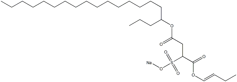2-(Sodiosulfo)succinic acid 4-icosyl 1-(1-butenyl) ester 结构式