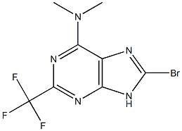 8-Bromo-6-dimethylamino-2-trifluoromethyl-9H-purine 结构式