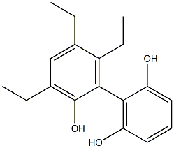 3',5',6'-Triethyl-1,1'-biphenyl-2,2',6-triol 结构式