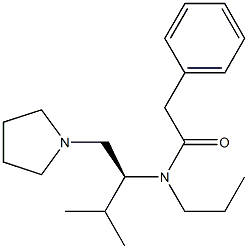 2-(Phenyl)-N-propyl-N-[(S)-2-methyl-1-(1-pyrrolidinylmethyl)propyl]acetamide 结构式