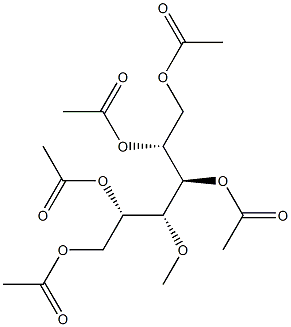 3-O-Methyl-1-O,2-O,4-O,5-O,6-O-pentaacetylglucitol 结构式