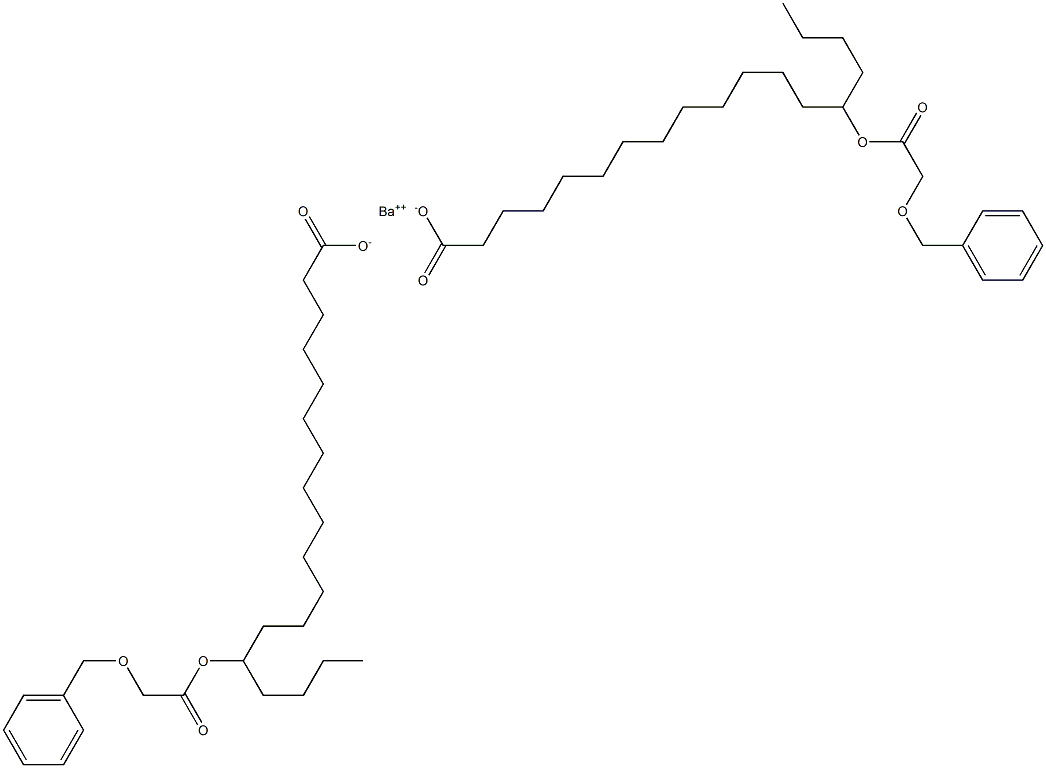 Bis[14-(benzyloxyacetoxy)stearic acid]barium salt 结构式