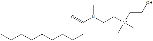 2-(N-Decanoyl-N-methylamino)-N-(2-hydroxyethyl)-N,N-dimethylethanaminium 结构式