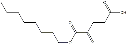 2-Methyleneglutaric acid hydrogen 1-octyl ester 结构式