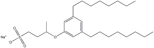 3-(3,5-Dioctylphenoxy)butane-1-sulfonic acid sodium salt 结构式