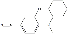 3-Chloro-4-[cyclohexyl(methyl)amino]benzenediazonium 结构式