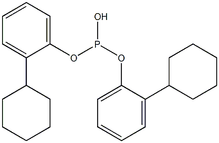 Phosphorous acid hydrogen bis(2-cyclohexylphenyl) ester 结构式
