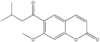 7-Methoxy-6-(3-methyl-1-oxobutyl)-2H-1-benzopyran-2-one 结构式