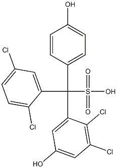 (2,5-Dichlorophenyl)(2,3-dichloro-5-hydroxyphenyl)(4-hydroxyphenyl)methanesulfonic acid 结构式