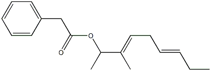 Phenylacetic acid 1,2-dimethyl-2,5-octadienyl ester 结构式