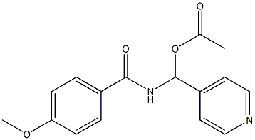 Acetic acid (4-pyridinyl)(4-methoxybenzoylamino)methyl ester 结构式
