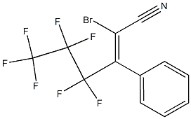 3-Phenyl-3-(heptafluoropropyl)-2-bromopropenenitrile 结构式