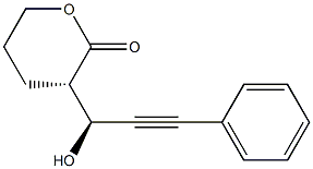 (3S)-3-[(S)-1-Hydroxy-3-phenyl-2-propyn-1-yl]tetrahydro-2H-pyran-2-one 结构式