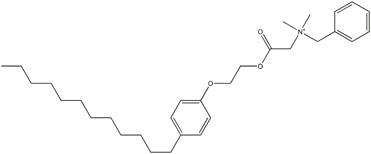 N,N-Dimethyl-N-benzyl-N-[[[2-(4-dodecylphenyloxy)ethyl]oxycarbonyl]methyl]aminium 结构式