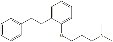 3-[2-(2-Phenylethyl)phenoxy]-N,N-dimethylpropan-1-amine 结构式