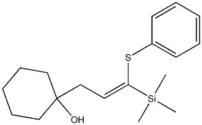 1-[3-(Phenylthio)-3-(trimethylsilyl)-2-propen-1-yl]cyclohexan-1-ol 结构式