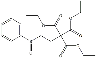 3-Phenylsulfinylpropane-1,1,1-tricarboxylic acid triethyl ester 结构式