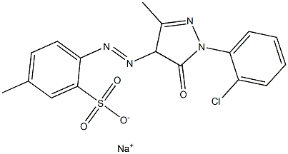 2-[1-(2-Chlorophenyl)-3-methyl-5-oxo-2-pyrazolin-4-ylazo]-5-methylbenzenesulfonic acid sodium salt 结构式