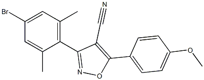 5-(4-Methoxyphenyl)-3-(4-bromo-2,6-dimethylphenyl)-isoxazole-4-carbonitrile 结构式