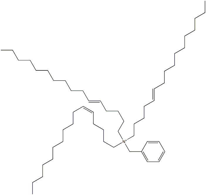 Tri(5-hexadecenyl)benzylaminium 结构式