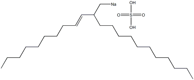 Sulfuric acid 2-(1-decenyl)tridecyl=sodium ester salt 结构式