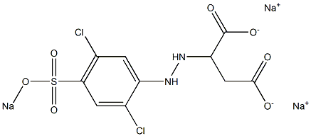 2-[2-[2,5-Dichloro-4-(sodiooxysulfonyl)phenyl]hydrazino]succinic acid disodium salt 结构式